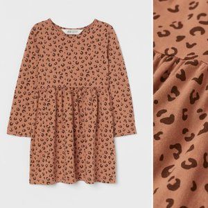 H&M Leopard Print Cotton Jersey Dress 2-4Y